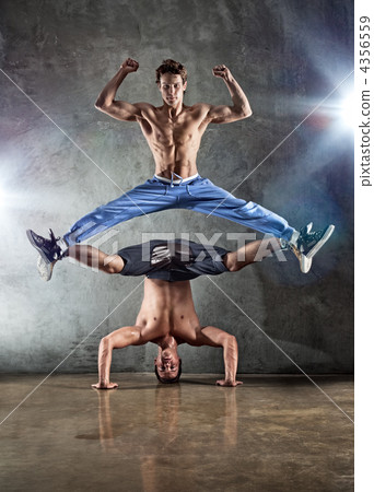 Two men dancing 4356559