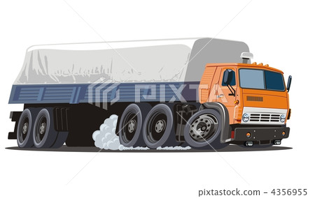 Cartoon semi truck 4356955
