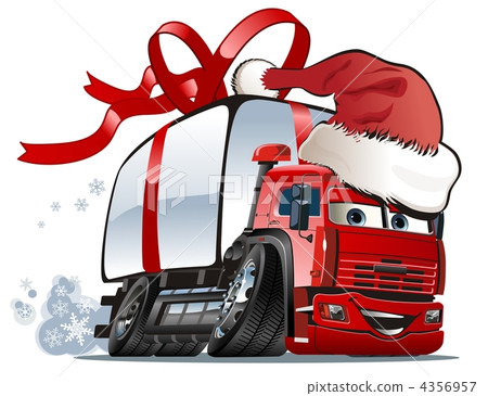 Cartoon christmas truck 4356957