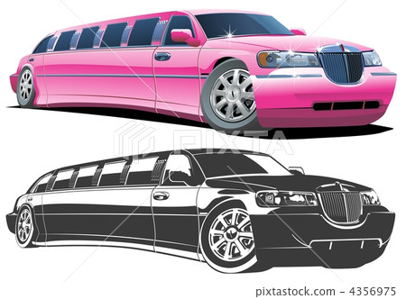 Cartoon limousine 4356975