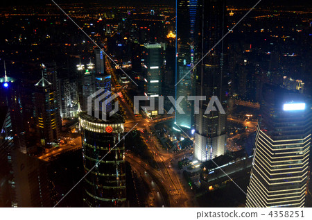 Night view from Oriental Pearl 4358251