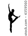 street dancer silhouette on white background 4359560