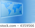 business world map in  blue tones 4359566