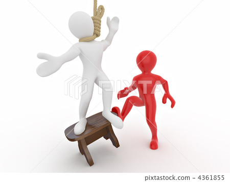 Men on the gallows and butcher 4361855