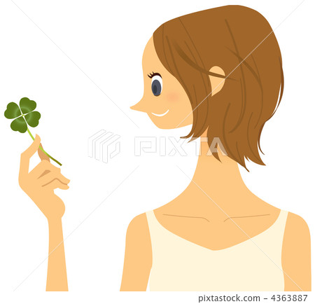 A girl with a clover A girl with a clover 4363887