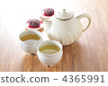 Green tea and Japanese confectionery 4365991