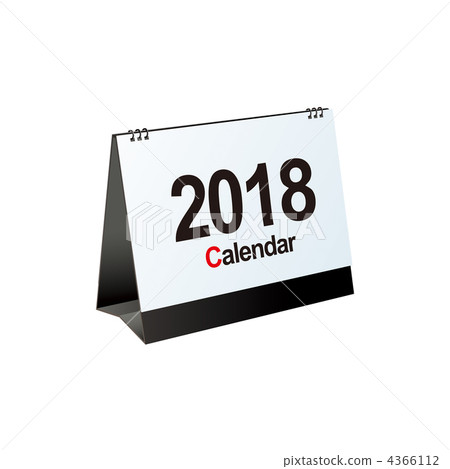 2018年台歷封面的插圖素材 4366112