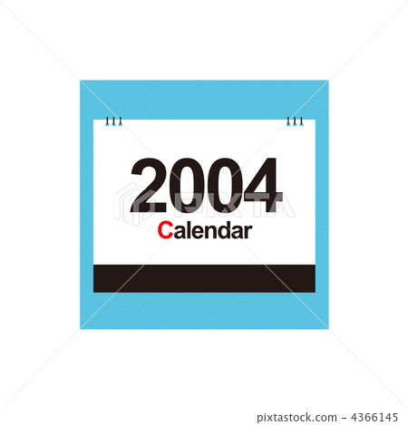 2004年桌面日曆封面的插圖素材 4366145