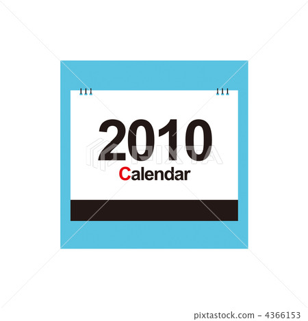 2010桌面日曆封面上的插圖素材 4366153