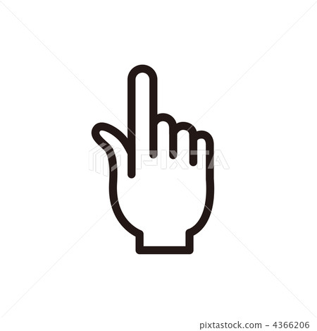 手指游標的例證 4366206