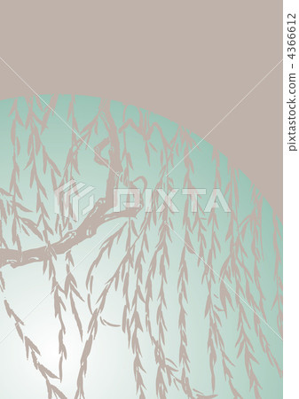 柳樹 哭泣的垂柳 日式 4366612