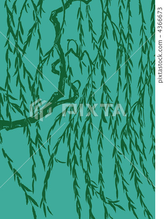 柳樹 日式 日式圖案 4366673