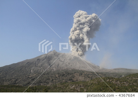 櫻島的火山爆發 4367684