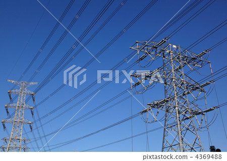 電力傳輸線 電源線 鋼塔 4369488
