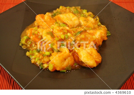 辣椒醬拌炒蝦 大蔥 特辣 4369610