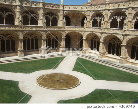 jeronimos monastery, courtyard, portugal 4369740