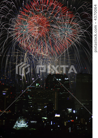 大阪Naniwa Yodogawa煙花匯演大阪城 4370064