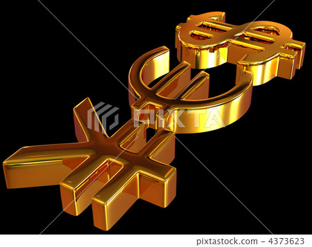 YES from signs yen, dollar and euro 4373623