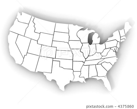 Map of USA 4375860