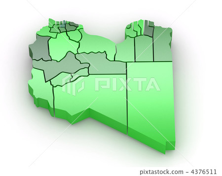 Three-dimensional map of Australia 4376511