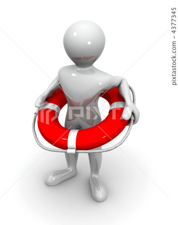 Men wtih lifepreserver 4377345