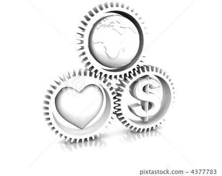 Heart, earth, money in gear Heart, earth, money in gear 4377783