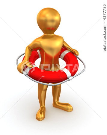 Men wtih lifepreserver 4377786