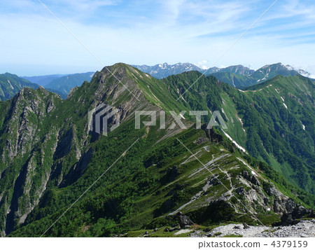 Mountains of Akazaki-dake and Tateyama mountain range 4379159