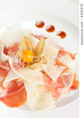 spanish serrano ham with melon spanish serrano ham with melon 4380378