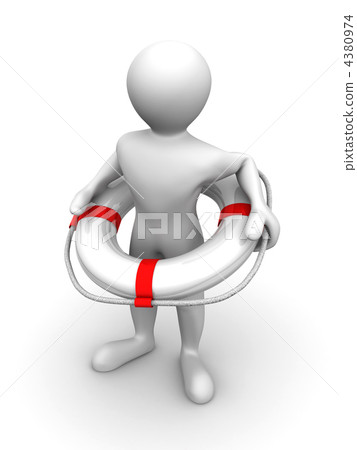 Men wtih lifepreserver 4380974