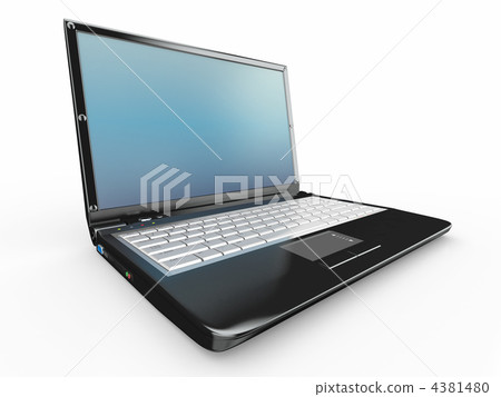 Opened laptop on white isolated background 4381480
