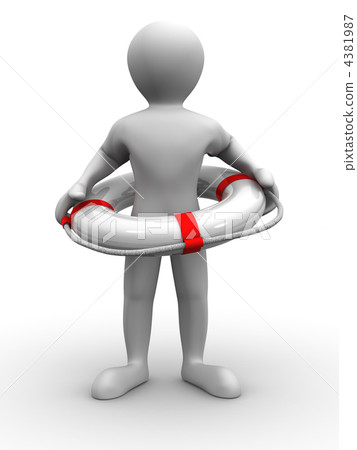 Men wtih lifepreserver Men wtih lifepreserver 4381987