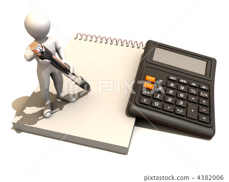 Men with calculator and notebook 4382006