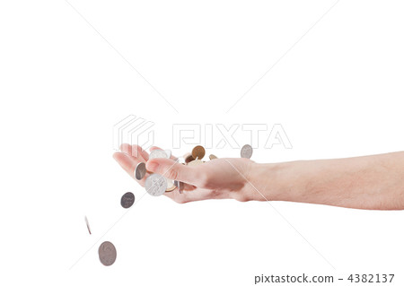 coins in the hand 4382137