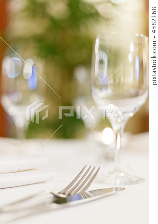 Tables set for meal Tables set for meal 4382168