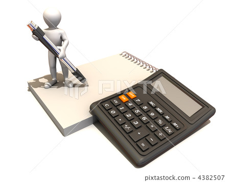 Men with calculator and notebook 4382507