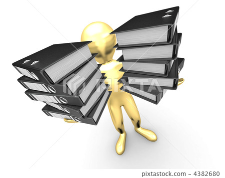 Men with folders on white isolated background Men with folders on white isolated background 4382680