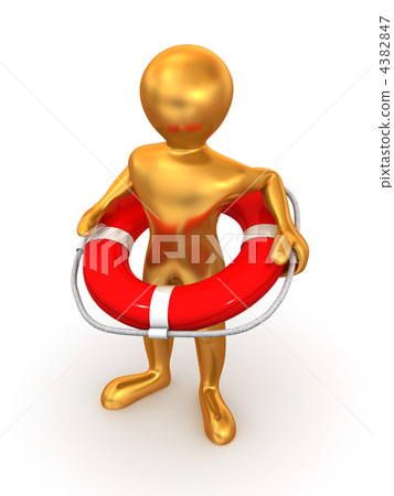 Men wtih lifepreserver Men wtih lifepreserver 4382847