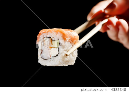 Sushi with chopsticks 4382848