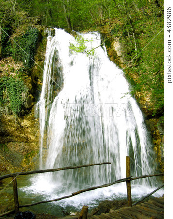 Waterfall Jur-Jur in Cremea. 4382986