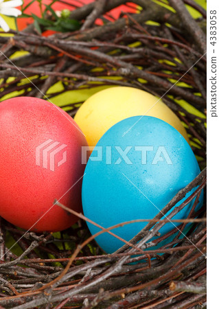 Easter eggs in a nest 4383058