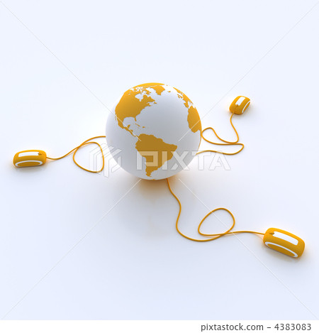 The World connected in orange 4383083