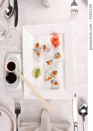 sushi on the plate sushi on the plate 4383334