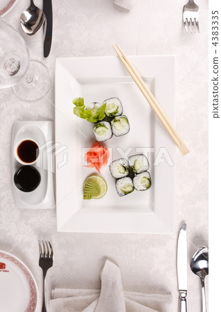 sushi on the plate sushi on the plate 4383335