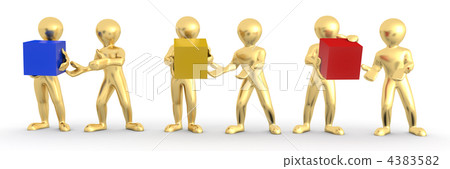Conceptual image of teamwork. 3d 4383582