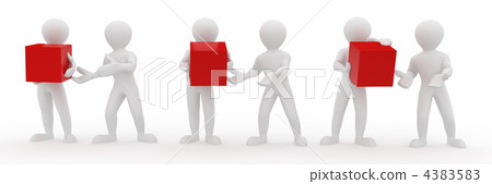 Conceptual image of teamwork. 3d Conceptual image of teamwork. 3d 4383583