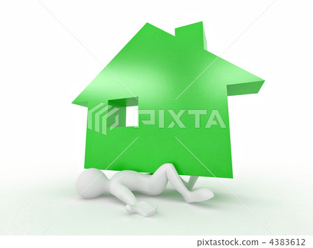 man crushed percent of hypothec on white isolated background man crushed percent of hypothec on white isolated background 4383612