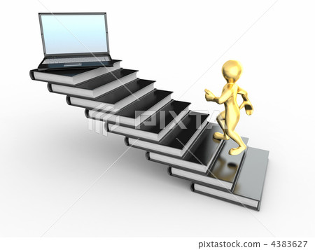 Men with books and laptop Men with books and laptop 4383627