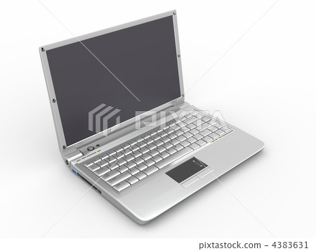 Opened laptop on white isolated background 4383631