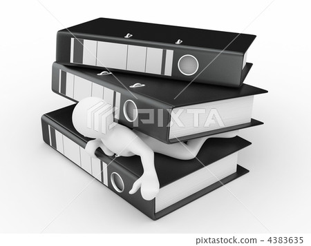 Men with folders on white isolated background Men with folders on white isolated background 4383635